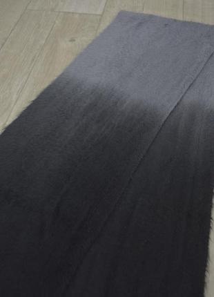 Шарфик з чорно-сірим градієнтом на зиму\осінь4 фото