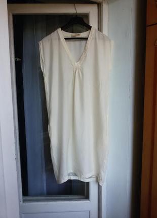 Шелковая туника / платье с карманами loft 100% шелк1 фото