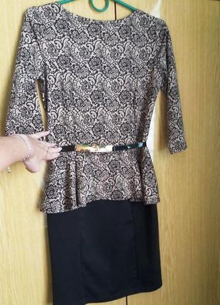 Красивое платье-баска 2