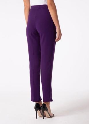 Фиолетовые лиловые брюки/брюки высокая посадка/высокий рост8 фото