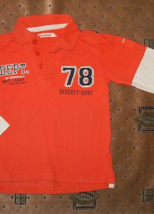 Футболка -поло з довгим рукавом bluezoo р. 116