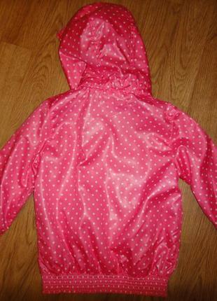 Яскрава куртка вітровка на дівчинку h&m р. 128 (7-8 років) нова в горошок5 фото