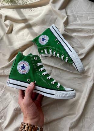 Кеди converse chuck taylor all star hi green2 фото