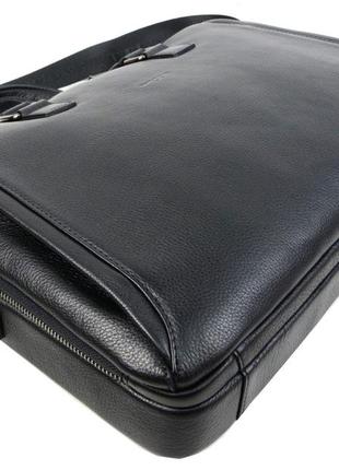 Мужская сумка, портфель кожаный с отделом для ноутбука giorgio ferretti черная9 фото