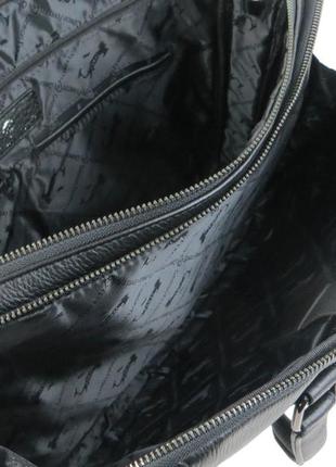 Мужская сумка, портфель кожаный с отделом для ноутбука giorgio ferretti черная7 фото