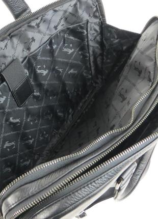 Мужская сумка, портфель кожаный с отделом для ноутбука giorgio ferretti черная10 фото