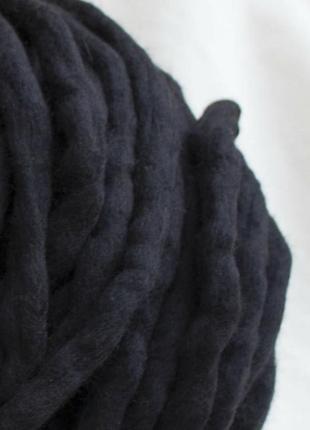 Толстая пряжа из 100% шерсти цвет черный пряжа для толстого вязания