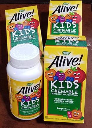 Alive сша витамины для детей жевательные, детские мультивитамины2 фото