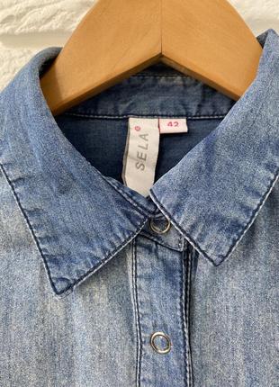 Удлинённая джинсовая рубашка от sela3 фото