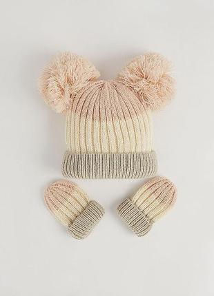 Набор pink colour block pom pom george