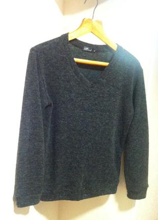 Мягусенький теплый меланжевый свитер джемпер пуловер унисекс , размер s-l