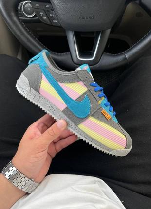Nike cortez reindbow grey blue, кросівки жіночі найк кортез, кроссовки женские