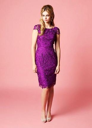 Платя мереживне фіолетове яскраве сукня плаття