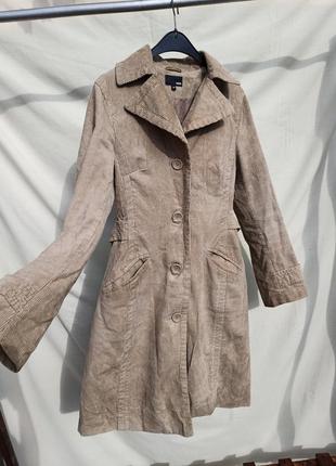 Пальто длиное , класное пальто, удлиненное пальто , брендовое , классное, в рубчик3 фото