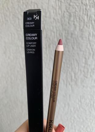 Стійкий олівець для губ creamy colour comfort lip liner kiko milano 3032 фото