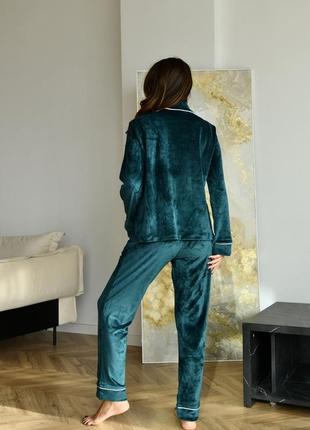 Велюрова піжама велюровий домашній костюм4 фото