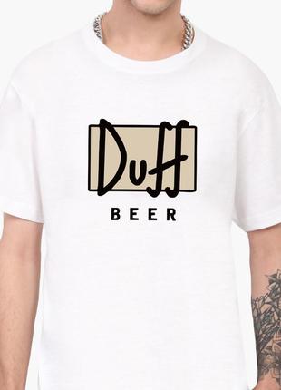 Футболка мужская симпсоны дафф (the simpsons duff beer) белый (9223-1995-wt-l) l