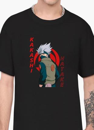 Футболка мужская хатакэ какаши наруто (hatake kakashi) черный (9223-2820-bk-l) l