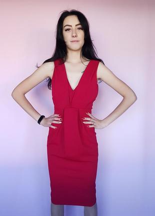 Платье-сарафан asos бордовое6 фото