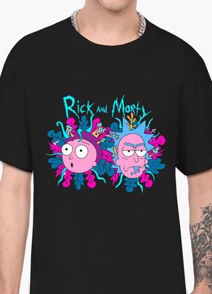 Футболка мужская рик санчез рик и морти (rick sanchez rick and morty) черный (9223-2947-bk-l) l