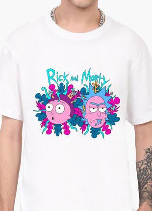 Футболка мужская рик санчез рик и морти (rick sanchez rick and morty) белый (9223-2947-wt-l) l