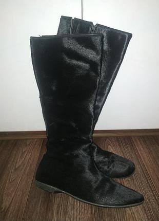 Сапожки/чобітки жіночі шкіряні з шорсткою