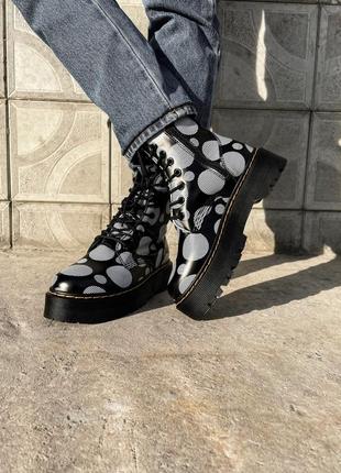 Женские ботинки dr. martens jadon polka black10 фото