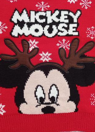 Новорічній новогодний светрик свитер mickey mouse микки маус бренду primark4 фото