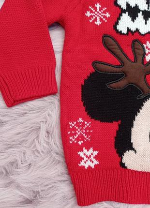 Новорічній новогодний светрик свитер мickey mouse микки маус бренду primark6 фото