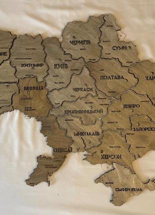 Карта україни на акрилі з підсвіткою між областями колір venge2 фото