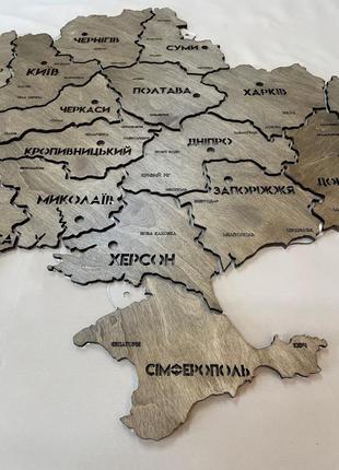 Карта україни на акрилі з підсвіткою між областями колір venge4 фото