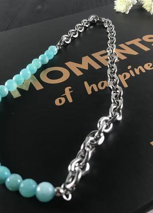 🔝🌹трендовая подвеска из халцедона/цепочка/бижутерия2 фото