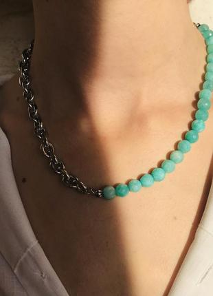 🔝🌹трендовая подвеска из халцедона/цепочка/бижутерия