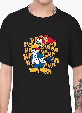 Футболка мужская вуди вудпекер (woody woodpecker) черный (9223-2872-bk-l) l