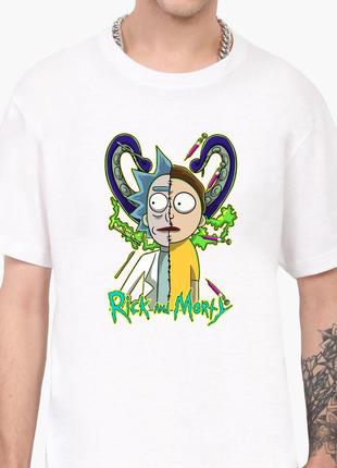 Футболка мужская рик санчез рик и морти (rick sanchez rick and morty) белый (9223-2935-wt-l) l