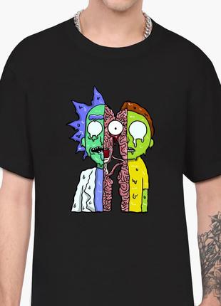 Футболка мужская рик санчез рик и морти (rick sanchez rick and morty) черный (9223-2940-bk-l) l