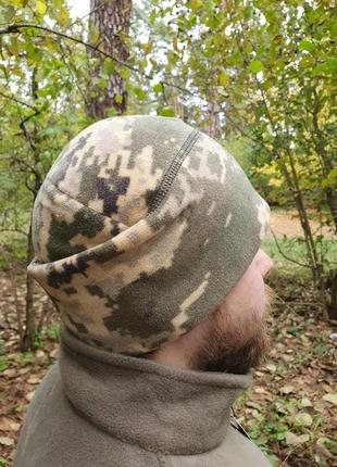 Военные шапки флисовые зсу. армейская шапка пиксель. зимняя шапка для военных всу. шапка флисовая2 фото