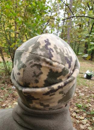 Военные шапки флисовые зсу. армейская шапка пиксель. зимняя шапка для военных всу. шапка флисовая3 фото