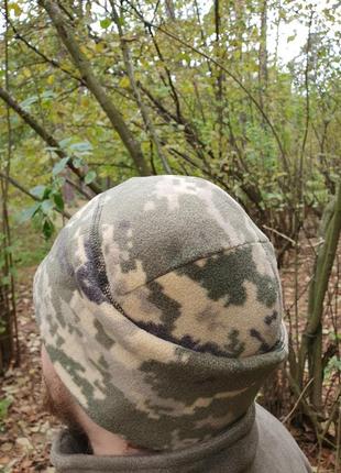 Военные шапки флисовые зсу. армейская шапка пиксель. зимняя шапка для военных всу. шапка флисовая10 фото
