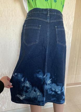 Крутая джинсовая юбка 12 размера5 фото