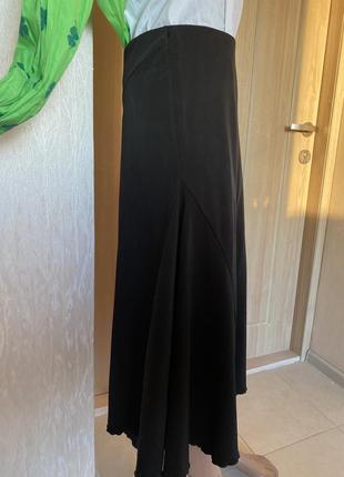 Фирменная длиная чёрная юбка 12 размера5 фото