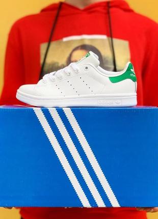 Кроссовки adidas stan smith white green