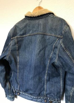 Шерпа levis джинсовка куртка тепла зимова осіння джинсова10 фото