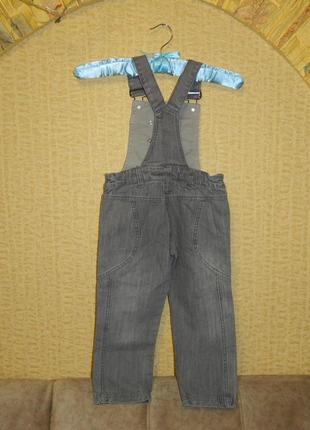 Комбинезон новый джинсовый серый на мальчика 3 года.3 фото