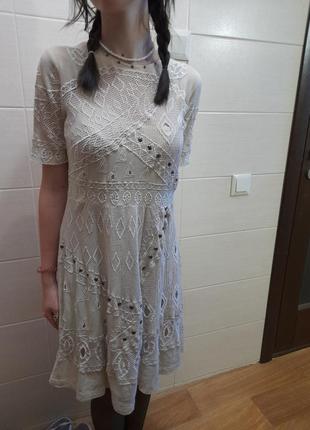 В'язана дизайнерська сукня  вязаное платье испания7 фото