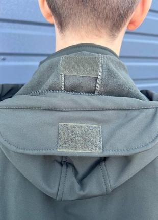 Куртка тактическая хаки осень зима софт шел softshel армейская для военнослужащих олива6 фото