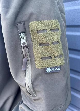 Куртка тактическая хаки осень зима софт шел softshel армейская для военнослужащих олива2 фото