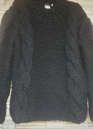 Объемный шерстяной свитер imperial оверсайз крупной вязки, состояние нового