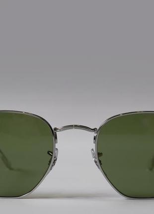 Cолнцезащитные очки ray ban hexagonal, bottle green2 фото