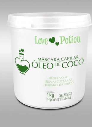 Маска-ботокс для волос love potion oleo de coco mask 1000 мл1 фото